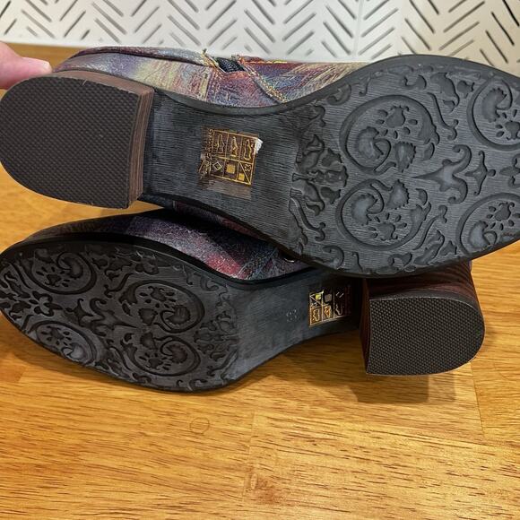 L'Artiste Spring Step Shazzam Ankle Boots Leather Multi-Color 36 US 6 Colorful - Picture 9 of 9